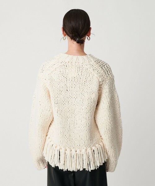 BEAUTY&YOUTH UNITED ARROWS / ビューティー&ユース ユナイテッドアローズ ニット・セーター | 【別注】＜IRONING＞フリンジ ニットプルオーバー | 詳細7