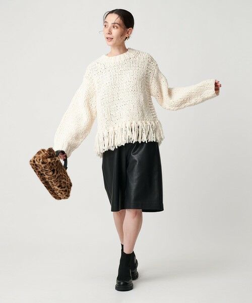 BEAUTY&YOUTH UNITED ARROWS / ビューティー&ユース ユナイテッドアローズ ニット・セーター | 【別注】＜IRONING＞フリンジ ニットプルオーバー | 詳細3