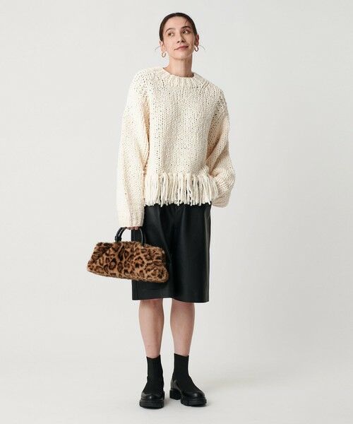 BEAUTY&YOUTH UNITED ARROWS / ビューティー&ユース ユナイテッドアローズ ニット・セーター | 【別注】＜IRONING＞フリンジ ニットプルオーバー | 詳細4