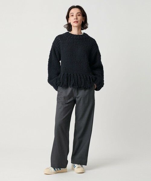 BEAUTY&YOUTH UNITED ARROWS / ビューティー&ユース ユナイテッドアローズ ニット・セーター | 【別注】＜IRONING＞フリンジ ニットプルオーバー | 詳細14