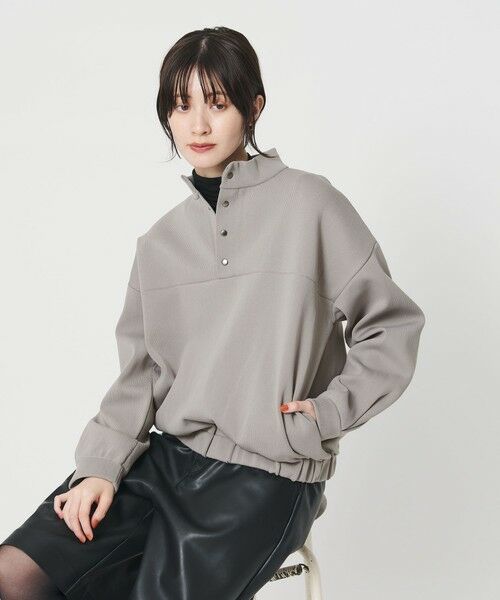 BEAUTY&YOUTH UNITED ARROWS / ビューティー&ユース ユナイテッドアローズ ニット・セーター | 【WEB限定】ポリエステル スナップスタンドプルオーバー | 詳細8