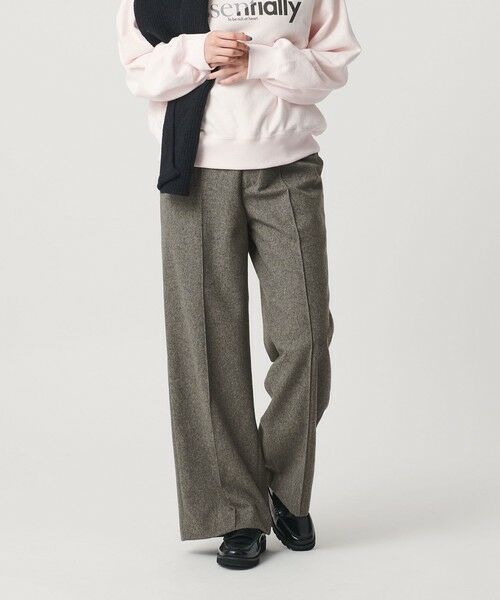 BEAUTY&YOUTH UNITED ARROWS / ビューティー&ユース ユナイテッドアローズ スラックス・ドレスパンツ | 毛ポリエステル フランネルパンツ | 詳細1