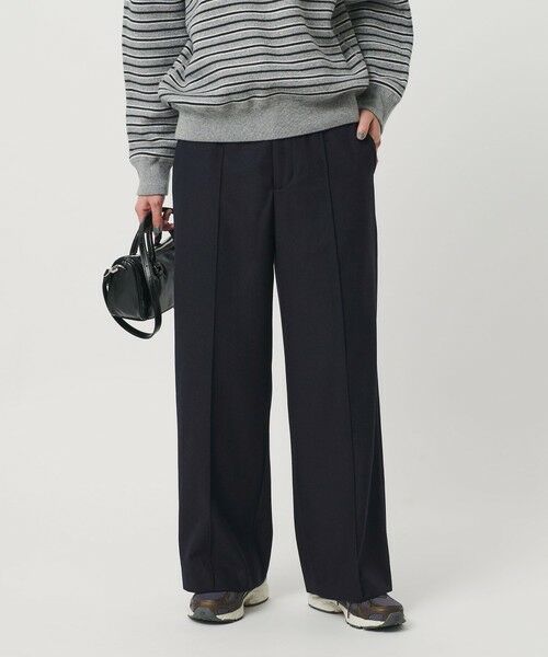 BEAUTY & YOUTH UNITED ARROWS/ビューティー&ユース ユナイテッドアローズ 毛ポリエステル フランネルパンツ NAVY S BEAUTY & YOUTH UNITED ARROWS/ビューティー&ユース ユナイテッドアローズ 毛ポリエステル フランネルパンツ NAVY S