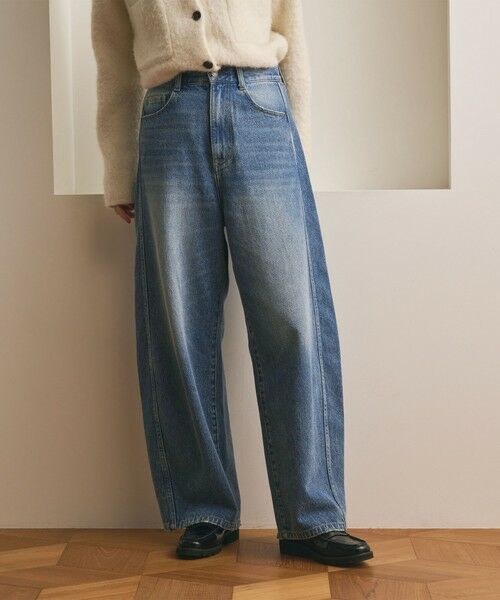 BEAUTY&YOUTH UNITED ARROWS / ビューティー&ユース ユナイテッドアローズ デニムパンツ | コットンデニム カーブパンツ(COBALT)