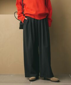 BEAUTY&YOUTH UNITED ARROWS / ビューティー&ユース ユナイテッドアローズ その他パンツ | 毛ポリエステルレーヨンブレンド ワイドタックパンツ