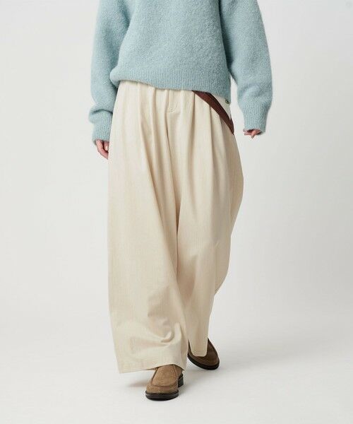 BEAUTY&YOUTH UNITED ARROWS / ビューティー&ユース ユナイテッドアローズ その他パンツ | 毛ポリエステルレーヨンブレンド ワイドタックパンツ | 詳細2