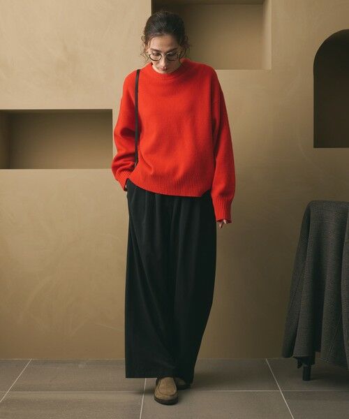 BEAUTY&YOUTH UNITED ARROWS / ビューティー&ユース ユナイテッドアローズ その他パンツ | 毛ポリエステルレーヨンブレンド ワイドタックパンツ | 詳細9