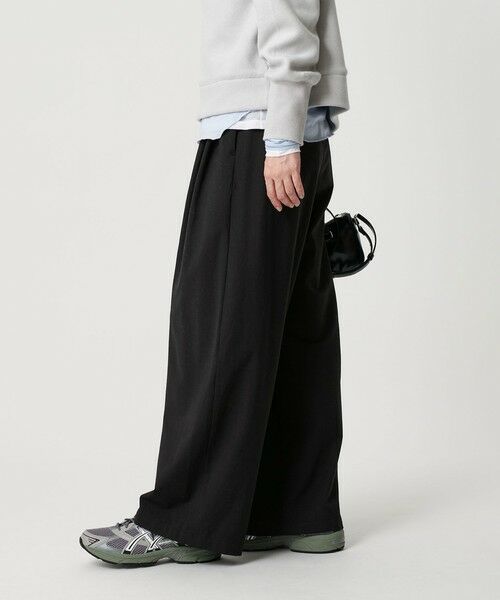 BEAUTY&YOUTH UNITED ARROWS / ビューティー&ユース ユナイテッドアローズ その他パンツ | 毛ポリエステルレーヨンブレンド ワイドタックパンツ | 詳細12