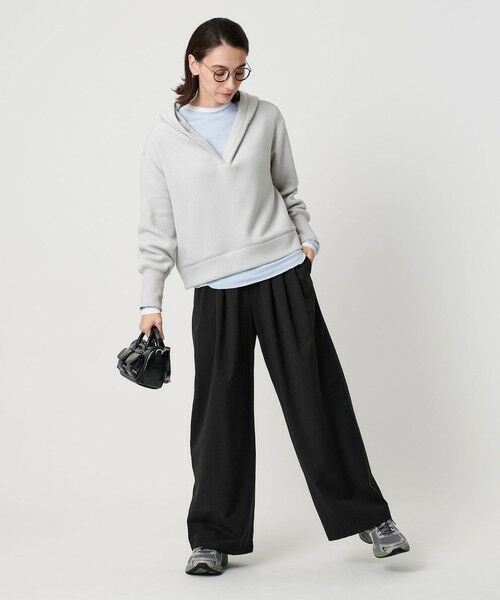 BEAUTY&YOUTH UNITED ARROWS / ビューティー&ユース ユナイテッドアローズ その他パンツ | 毛ポリエステルレーヨンブレンド ワイドタックパンツ | 詳細13