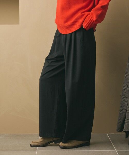 BEAUTY&YOUTH UNITED ARROWS / ビューティー&ユース ユナイテッドアローズ その他パンツ | 毛ポリエステルレーヨンブレンド ワイドタックパンツ | 詳細7