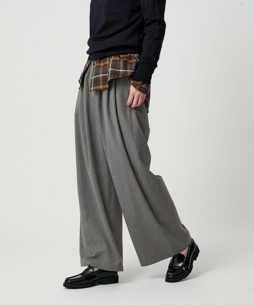 BEAUTY&YOUTH UNITED ARROWS / ビューティー&ユース ユナイテッドアローズ その他パンツ | 毛ポリエステルレーヨンブレンド ワイドタックパンツ | 詳細15