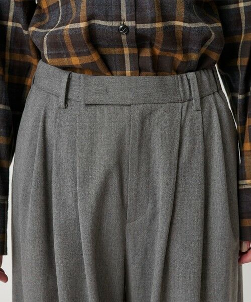 BEAUTY&YOUTH UNITED ARROWS / ビューティー&ユース ユナイテッドアローズ その他パンツ | 毛ポリエステルレーヨンブレンド ワイドタックパンツ | 詳細21