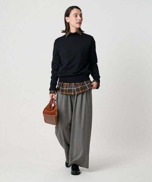 BEAUTY&YOUTH UNITED ARROWS / ビューティー&ユース ユナイテッドアローズ その他パンツ | 毛ポリエステルレーヨンブレンド ワイドタックパンツ | 詳細17