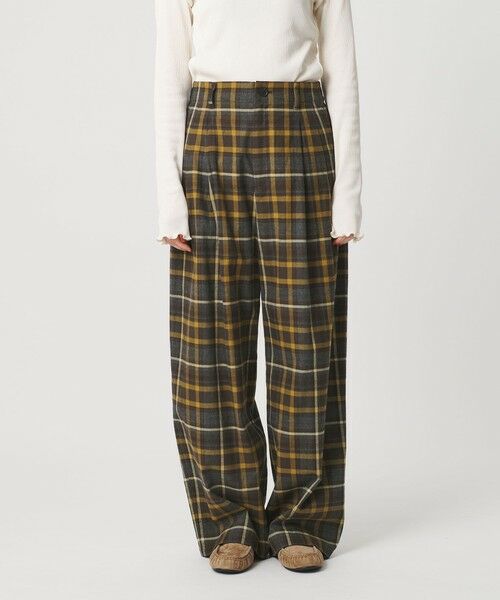 BEAUTY&YOUTH UNITED ARROWS / ビューティー&ユース ユナイテッドアローズ その他パンツ | コットンフランネルチェック バックゴムワイドパンツ | 詳細4