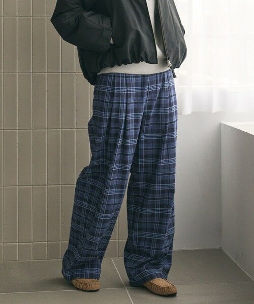 BEAUTY&YOUTH UNITED ARROWS / ビューティー&ユース ユナイテッドアローズ その他パンツ | コットンフランネルチェック バックゴムワイドパンツ | 詳細12