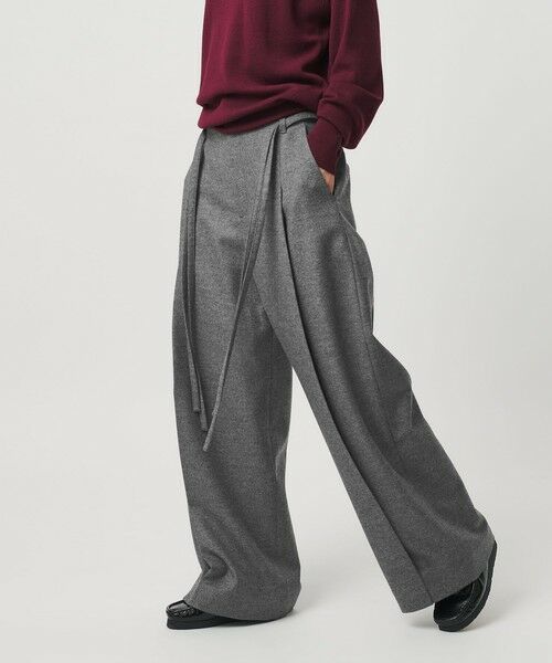 BEAUTY&YOUTH UNITED ARROWS / ビューティー&ユース ユナイテッドアローズ その他パンツ | 毛ブレンド ハイウエスト タックワイドパンツ | 詳細2