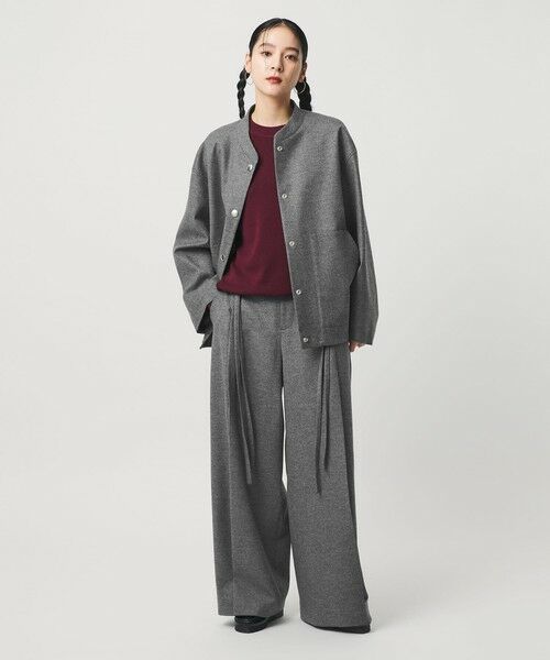 BEAUTY&YOUTH UNITED ARROWS / ビューティー&ユース ユナイテッドアローズ その他パンツ | 毛ブレンド ハイウエスト タックワイドパンツ | 詳細3