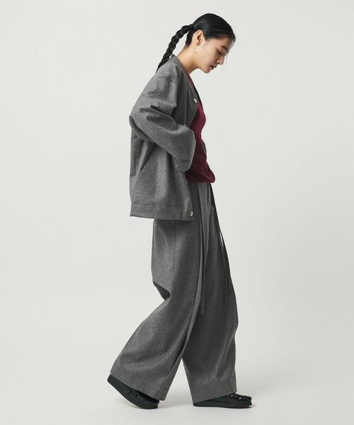 BEAUTY&YOUTH UNITED ARROWS / ビューティー&ユース ユナイテッドアローズ その他パンツ | 毛ブレンド ハイウエスト タックワイドパンツ | 詳細4