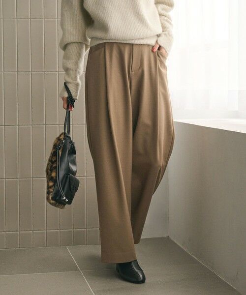 BEAUTY & YOUTH UNITED ARROWS/ビューティー&ユース ユナイテッドアローズ ウールブレンド ツイルバックゴムパンツ ウォッシャブル MOCA M