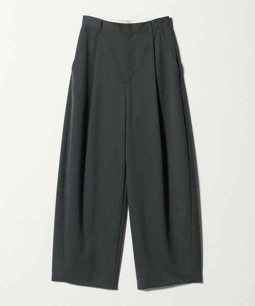 BEAUTY & YOUTH UNITED ARROWS/ビューティー&ユース ユナイテッドアローズ 毛ポリエステル カーブパンツ ウォッシャブル DK. GRAY S BEAUTY & YOUTH UNITED ARROWS/ビューティー&ユース ユナイテッドアローズ 毛ポリエステル カーブパンツ ウォッシャブル DK. GRAY S