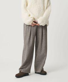 BEAUTY&YOUTH UNITED ARROWS / ビューティー&ユース ユナイテッドアローズ スラックス・ドレスパンツ | 毛ブレンド ヘリンボーンワイドパンツ