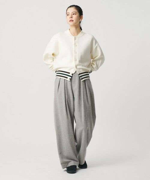 BEAUTY&YOUTH UNITED ARROWS / ビューティー&ユース ユナイテッドアローズ スラックス・ドレスパンツ | 毛ブレンド ヘリンボーンワイドパンツ | 詳細3