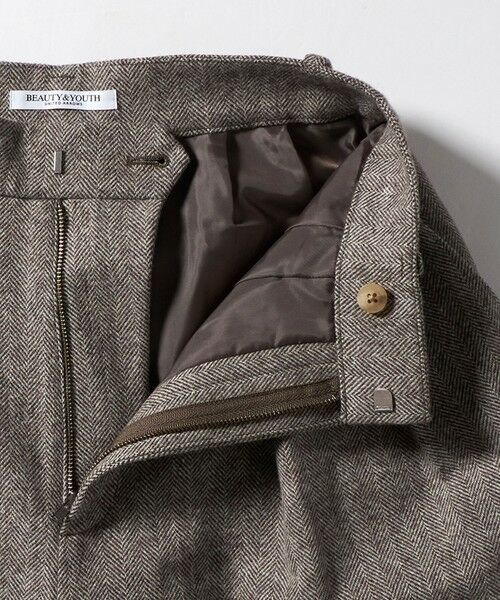 BEAUTY&YOUTH UNITED ARROWS / ビューティー&ユース ユナイテッドアローズ スラックス・ドレスパンツ | 毛ブレンド ヘリンボーンワイドパンツ | 詳細20