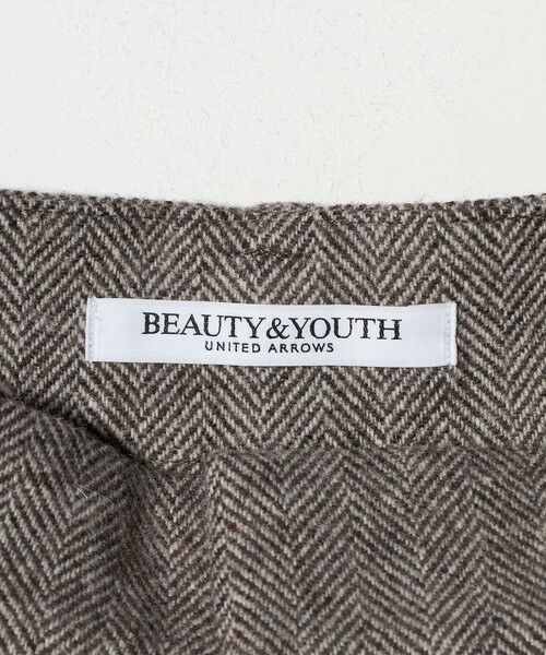 BEAUTY&YOUTH UNITED ARROWS / ビューティー&ユース ユナイテッドアローズ スラックス・ドレスパンツ | 毛ブレンド ヘリンボーンワイドパンツ | 詳細23