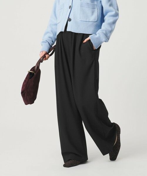 BEAUTY&YOUTH UNITED ARROWS / ビューティー&ユース ユナイテッドアローズ その他パンツ | 裏起毛ジョーゼット ワイドパンツ ウォッシャブル | 詳細1