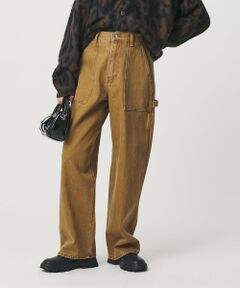 デニム　ベージュ 楽天市場】[ 岡部あゆみ さんコラボ ] ワイド ストレートデニム