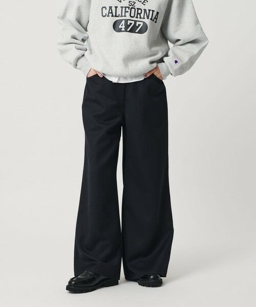 BEAUTY & YOUTH UNITED ARROWS/ビューティー&ユース ユナイテッドアローズ 毛ブレンド ワイドフレアパンツ ウォッシャブル NAVY S BEAUTY & YOUTH UNITED ARROWS/ビューティー&ユース ユナイテッドアローズ 毛ブレンド ワイドフレアパンツ ウォッシャブル NAVY S