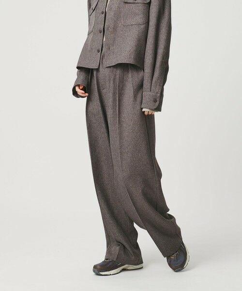 BEAUTY&YOUTH UNITED ARROWS / ビューティー&ユース ユナイテッドアローズ その他パンツ | 【WEB限定】ポリエステル タックワイドパンツ ウォッシャブル | 詳細9