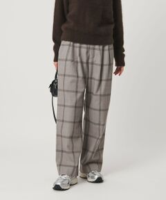 BEAUTY&YOUTH UNITED ARROWS / ビューティー&ユース ユナイテッドアローズ チノ・ワークパンツ | 【WEB限定】裏起毛ウィンドウペン タックワイドパンツ ウォッシャブル