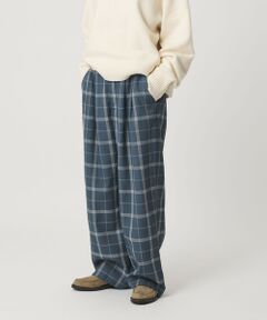 BEAUTY&YOUTH UNITED ARROWS / ビューティー&ユース ユナイテッドアローズ チノ・ワークパンツ | 【WEB限定】裏起毛ウィンドウペン タックワイドパンツ ウォッシャブル