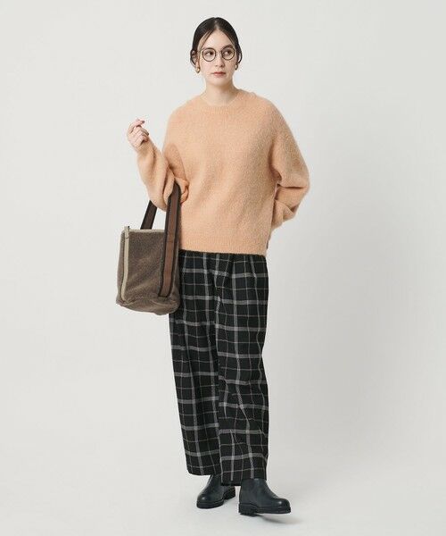 BEAUTY&YOUTH UNITED ARROWS / ビューティー&ユース ユナイテッドアローズ チノ・ワークパンツ | 【WEB限定】裏起毛ウィンドウペン タックワイドパンツ ウォッシャブル | 詳細3