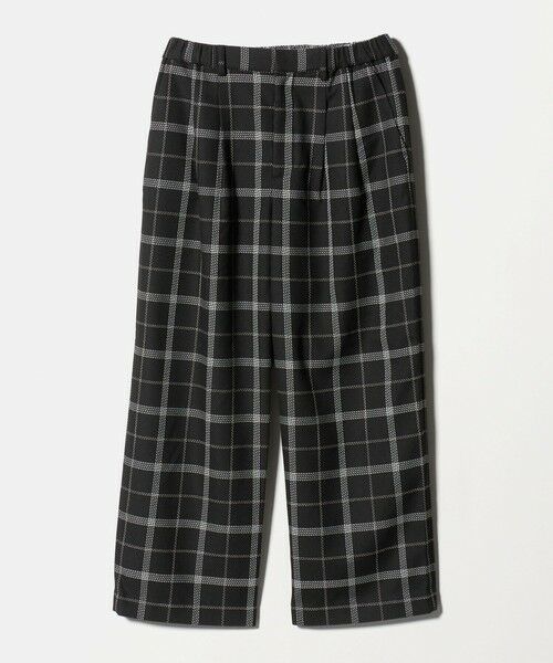 BEAUTY & YOUTH UNITED ARROWS/ビューティー&ユース ユナイテッドアローズ 【WEB限定】裏起毛ウィンドウペン タックワイドパンツ ウォッシャブル BLACK S BEAUTY & YOUTH UNITED ARROWS/ビューティー&ユース ユナイテッドアローズ 【WEB限定】裏起毛ウィンドウペン タックワイドパンツ ウォッシャブル BLACK S