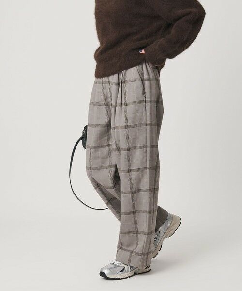 BEAUTY&YOUTH UNITED ARROWS / ビューティー&ユース ユナイテッドアローズ チノ・ワークパンツ | 【WEB限定】裏起毛ウィンドウペン タックワイドパンツ ウォッシャブル | 詳細10