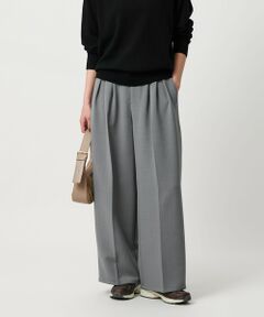 BEAUTY&YOUTH UNITED ARROWS / ビューティー&ユース ユナイテッドアローズ スラックス・ドレスパンツ | 【WEB限定 Wardrobe DAILY MINIMAL】ウールライク ランダムタック ワイドパンツ ウォッシャブル