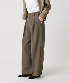 BEAUTY&YOUTH UNITED ARROWS / ビューティー&ユース ユナイテッドアローズ スラックス・ドレスパンツ | 【WEB限定 Wardrobe DAILY MINIMAL】ウールライク ランダムタック ワイドパンツ ウォッシャブル