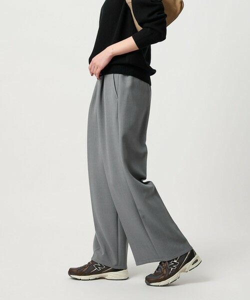 BEAUTY&YOUTH UNITED ARROWS / ビューティー&ユース ユナイテッドアローズ スラックス・ドレスパンツ | 【WEB限定 Wardrobe DAILY MINIMAL】ウールライク ランダムタック ワイドパンツ ウォッシャブル | 詳細9