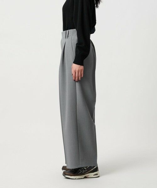 BEAUTY&YOUTH UNITED ARROWS / ビューティー&ユース ユナイテッドアローズ スラックス・ドレスパンツ | 【WEB限定 Wardrobe DAILY MINIMAL】ウールライク ランダムタック ワイドパンツ ウォッシャブル | 詳細13