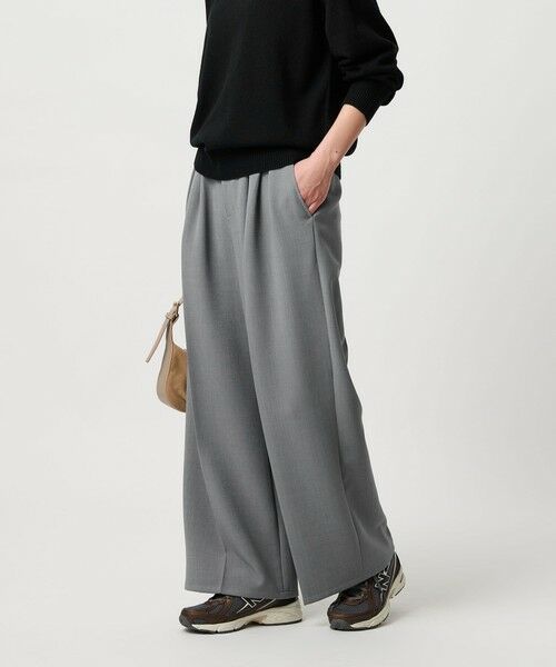 BEAUTY&YOUTH UNITED ARROWS / ビューティー&ユース ユナイテッドアローズ スラックス・ドレスパンツ | 【WEB限定 Wardrobe DAILY MINIMAL】ウールライク ランダムタック ワイドパンツ ウォッシャブル | 詳細10
