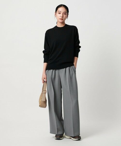 BEAUTY&YOUTH UNITED ARROWS / ビューティー&ユース ユナイテッドアローズ スラックス・ドレスパンツ | 【WEB限定 Wardrobe DAILY MINIMAL】ウールライク ランダムタック ワイドパンツ ウォッシャブル | 詳細11