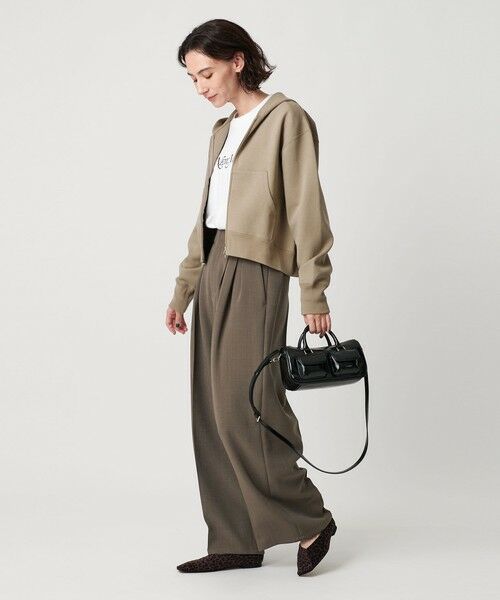 BEAUTY&YOUTH UNITED ARROWS / ビューティー&ユース ユナイテッドアローズ スラックス・ドレスパンツ | 【WEB限定 Wardrobe DAILY MINIMAL】ウールライク ランダムタック ワイドパンツ ウォッシャブル | 詳細22
