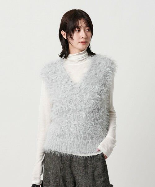 BEAUTY&YOUTH UNITED ARROWS / ビューティー&ユース ユナイテッドアローズ ニット・セーター | 【WEB限定】フェザーヤーン ラメニット 2WAYベスト | 詳細1