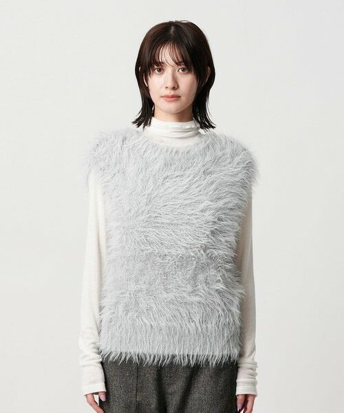 BEAUTY&YOUTH UNITED ARROWS / ビューティー&ユース ユナイテッドアローズ ニット・セーター | 【WEB限定】フェザーヤーン ラメニット 2WAYベスト | 詳細8