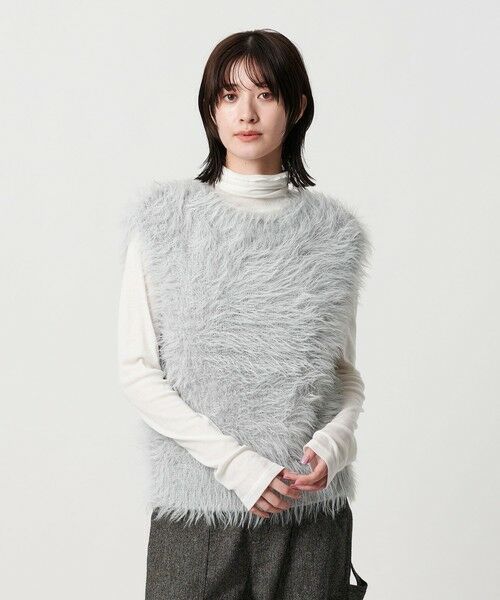 BEAUTY&YOUTH UNITED ARROWS / ビューティー&ユース ユナイテッドアローズ ニット・セーター | 【WEB限定】フェザーヤーン ラメニット 2WAYベスト | 詳細3