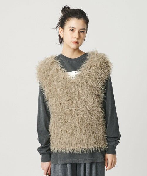 BEAUTY&YOUTH UNITED ARROWS / ビューティー&ユース ユナイテッドアローズ ニット・セーター | 【WEB限定】フェザーヤーン ラメニット 2WAYベスト | 詳細21