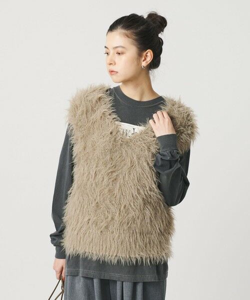 BEAUTY&YOUTH UNITED ARROWS / ビューティー&ユース ユナイテッドアローズ ニット・セーター | 【WEB限定】フェザーヤーン ラメニット 2WAYベスト | 詳細22