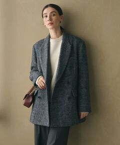 BEAUTY&YOUTH UNITED ARROWS / ビューティー&ユース ユナイテッドアローズ テーラードジャケット | 毛ブレンド ヘリンボーン ジャケットコート